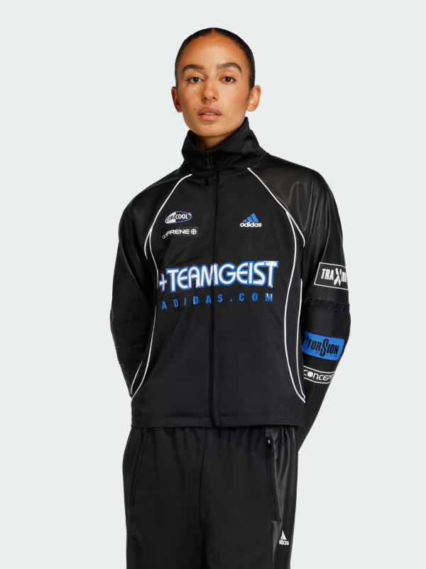 TEAMGEIST FAUX LEATHER TRACK TOP