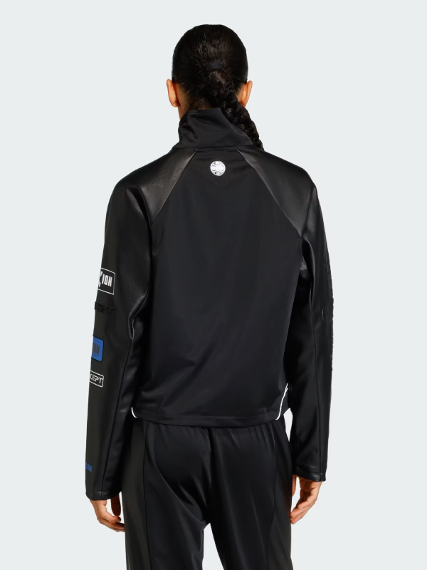 TEAMGEIST FAUX LEATHER TRACK TOP jacket