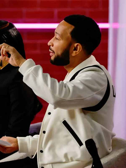 TV Show The Voice Season 29 John Legend Full Snap Varsity Jacket