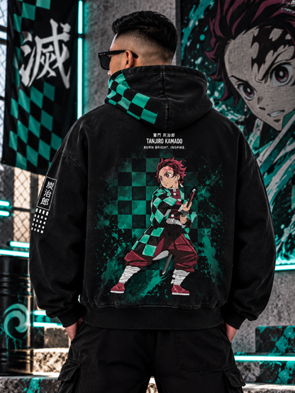 Tanjiro haori pattern hoodie