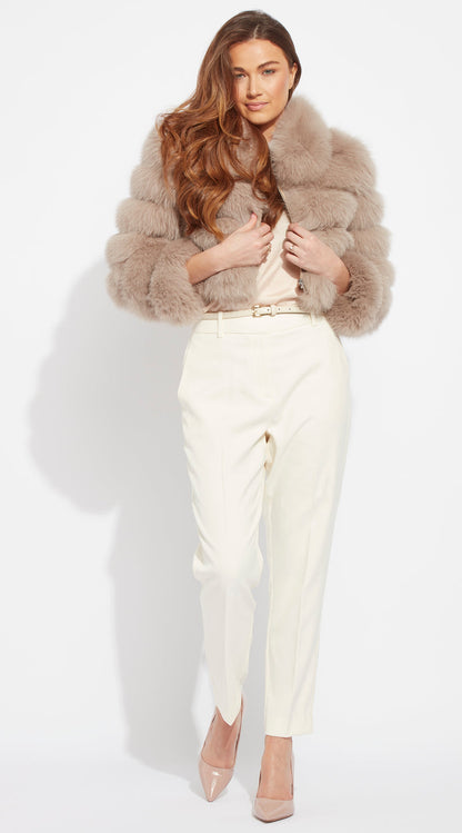 Cropped Fox Fur Coat