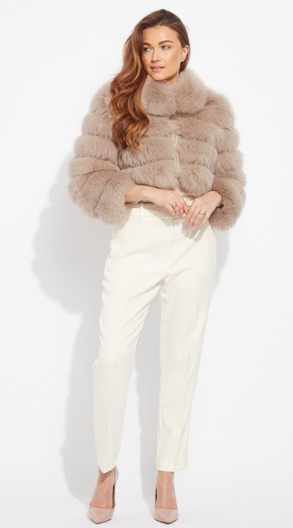 Cropped Fox Fur Coat