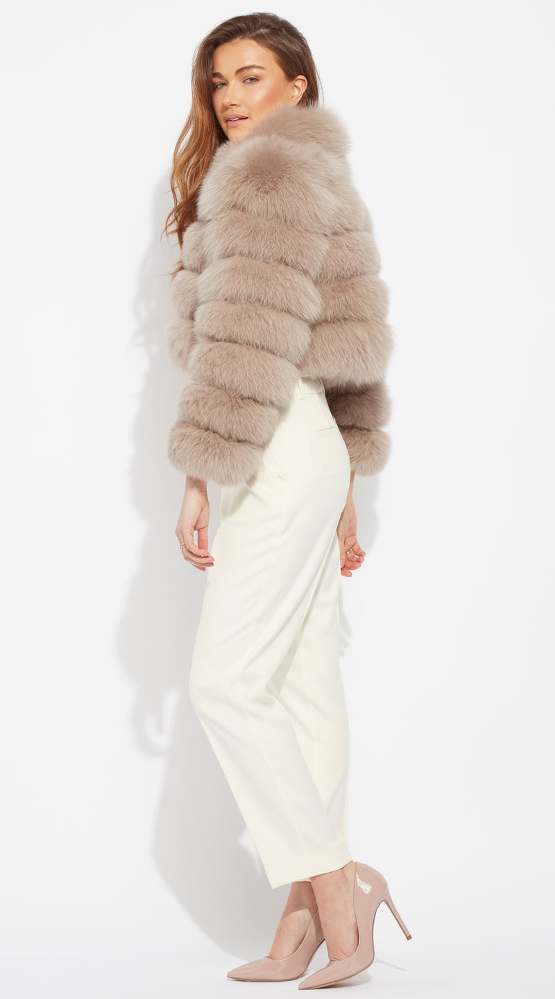 Cropped Fox Fur Coat