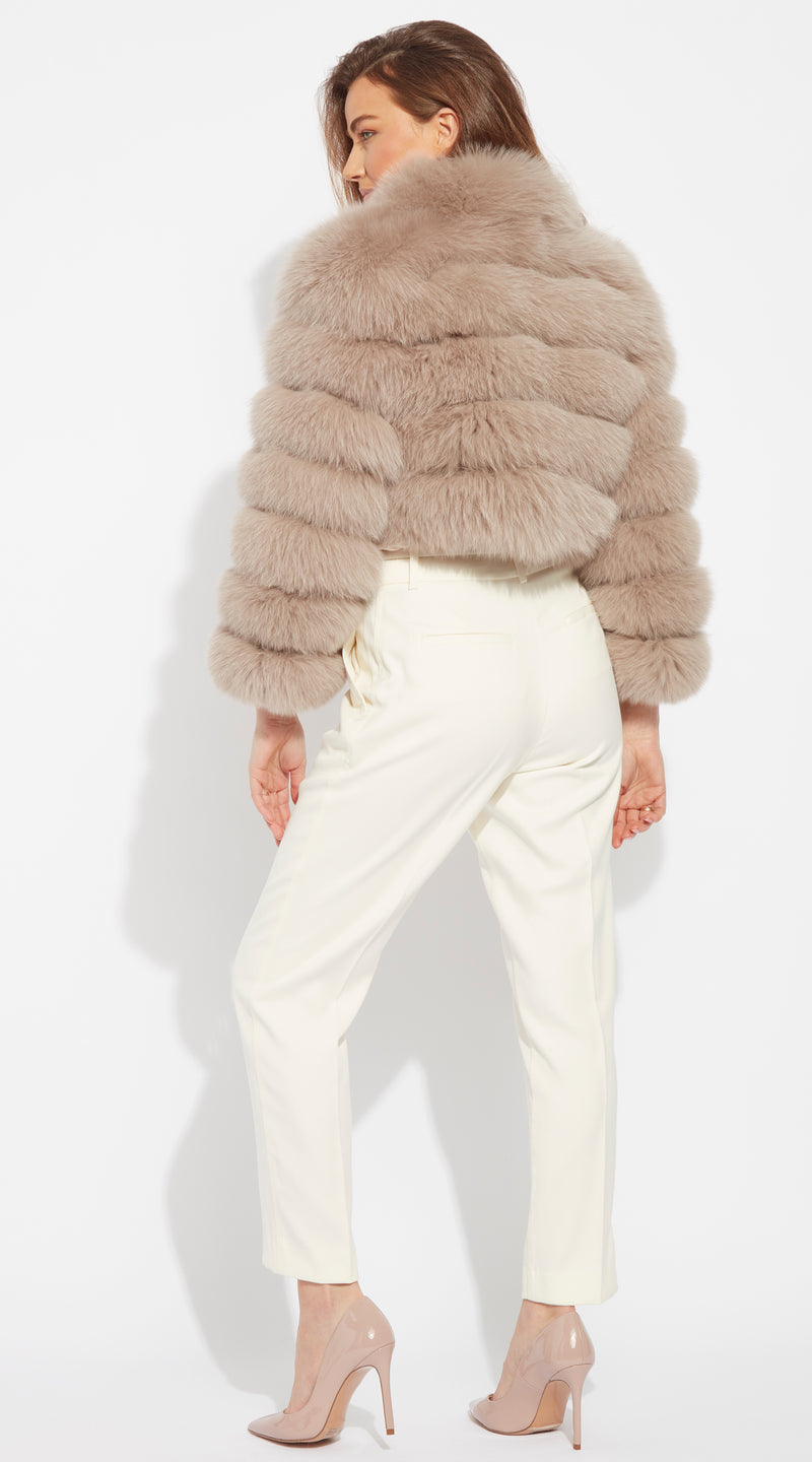 Cropped Fox Fur Coat