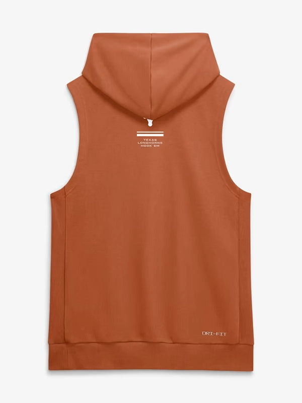 Texas Longhorns Nike 2026 Orange Sideline Sleeveless Dri FIT Hoodie