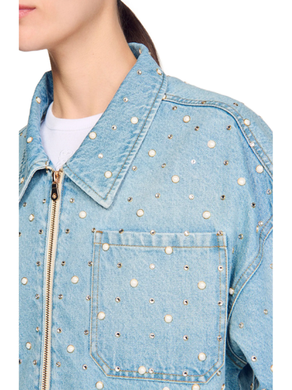 The Gentlemen Netflix Susie Glass Cropped Denim Jacket