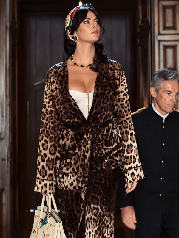 The Gentlemen S02 Dolce and Gabbana Leopard-print Velvet pajama shirt