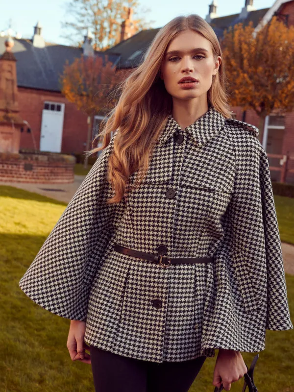 The Gentlemen S02 Houndstooth Cape Jacket