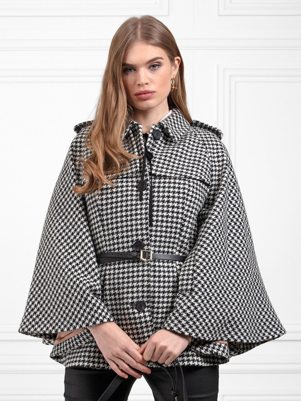 The Gentlemen Season 2 Houndstooth Cape Jacket