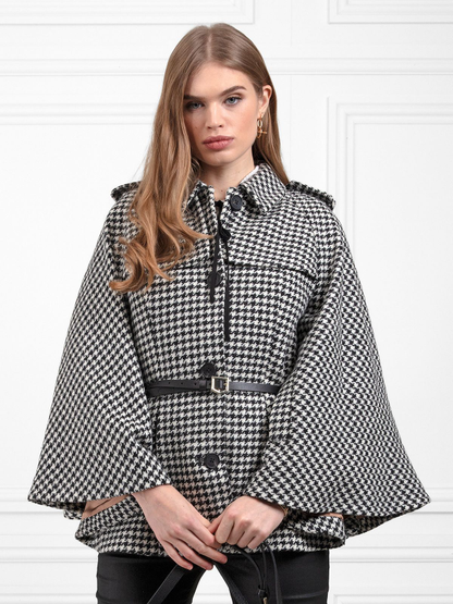 The Gentlemen Season 2 Houndstooth Cape Jacket