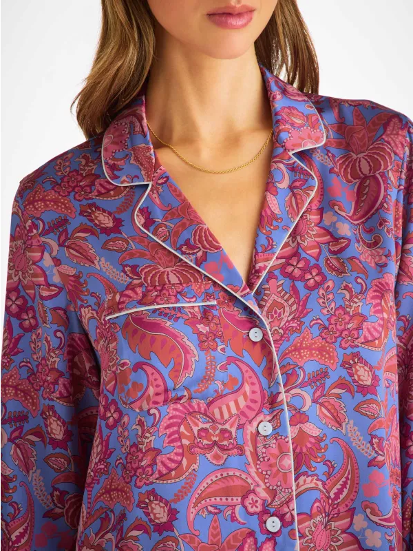 The Gentlemen Season 2 Purple Jungle Print Pajamas for Women