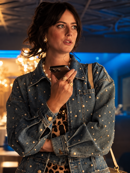 The Gentlemen Season 2 Susie Glass Cropped Denim Jacket