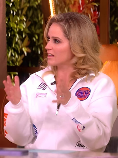 The View 2026 Sara Haines NY Knicks White Sweatshirt