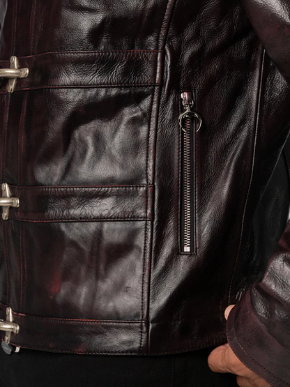 ThugClubStyleCrinkledTextureMotoBikerJacket