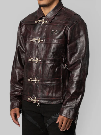 Thug Club Black Bio Soldier Leather Jacket