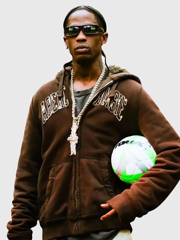 Travis Scott TOMA Football Event NYC Faux Fur Hooded Jacket