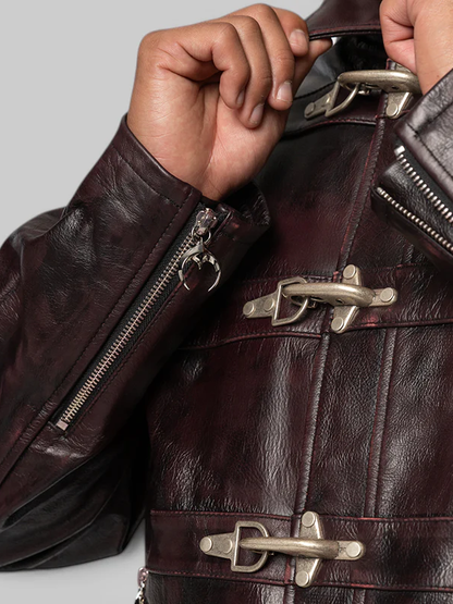 Tug Club Bio Soldier Leather Jacket Black