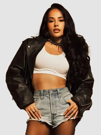 UGG Becky G x Willy Chavarria Womens Black Moto Leather Jacket 2026