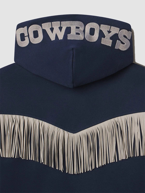 Unisex 2026 Dallas Cowboys x Austin Post Navy Fringed Hoodie