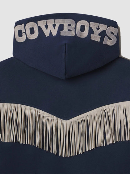 Unisex 2026 Dallas Cowboys x Austin Post Navy Fringed Hoodie