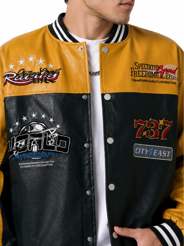 Unisex World Wide Varsity Jacket Trendy Streetwear Bomber Jacket 2026