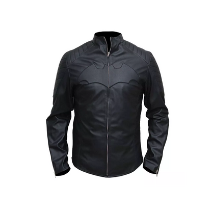 Batman Justice League Black Leather Jacket Costume