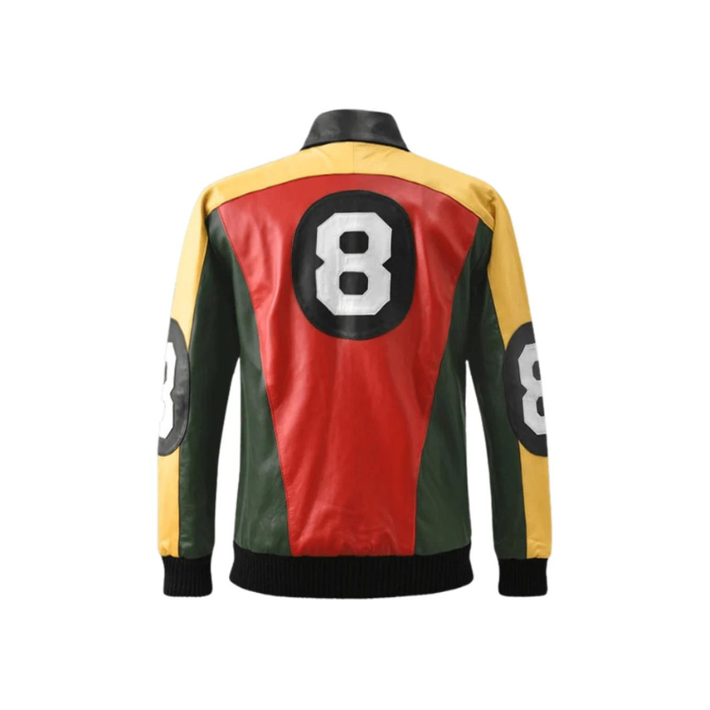 David Puddy 8 Ball Pool Leather Jacket - Seinfeld Iconic Look