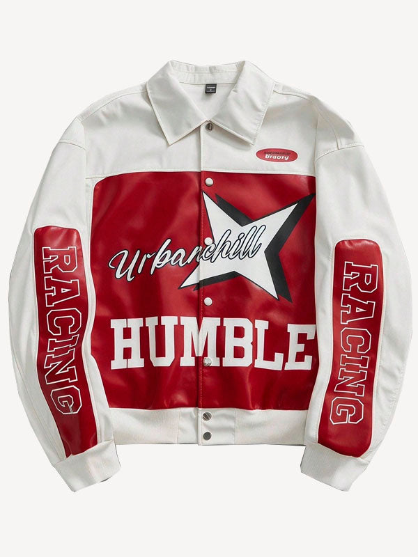 Urban Chill Humble White & Red Racing Jacket