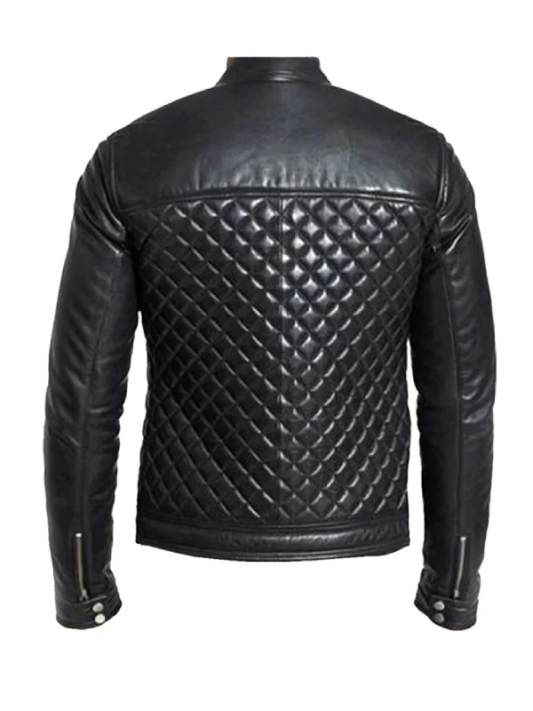 Vintage Biker Quilted Leather Jacket