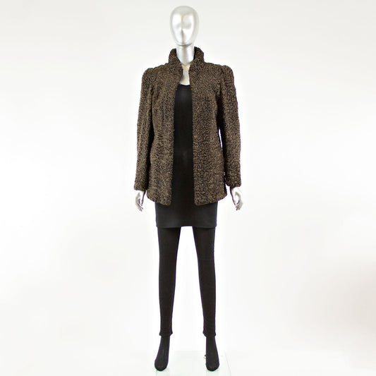 SAKS JANDEL Brown Persian Lamb Fur Jacket - Gift For Her