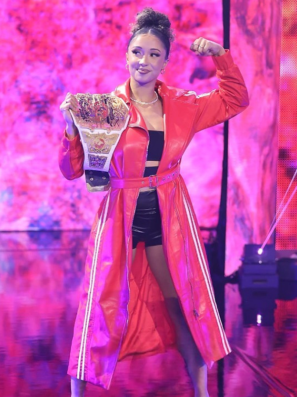 WWE NXT 2026 Kelani Jordan Red Adidas Hooded Coat