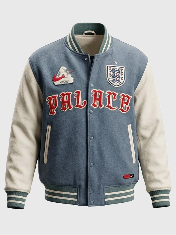Wayne Rooney England 2026 Nike x Palace Grey Varsity Jacket FIFA World Cup
