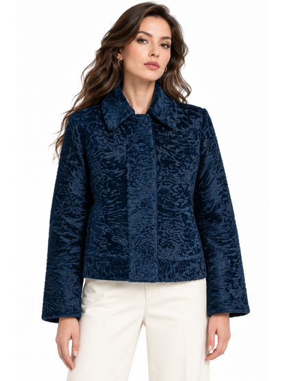 Women’s Blue Persian Lamb Fur Jacket