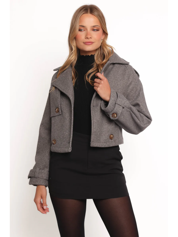 Women's Cropped Wool Blend Jacket