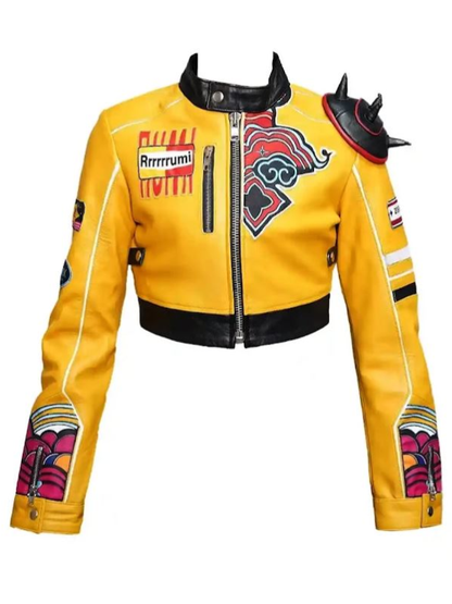 Women's Solid Yellow Windbreaker Jacket