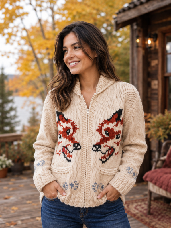Women's Wool Cardigan Sweater