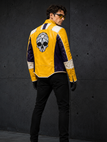 Charlie Disco Yellow Leather Jacket