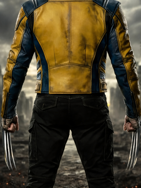 Yellow Bomber Leather Jacket Men