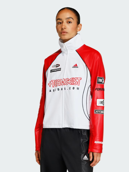 adidas Women’s Teamgeist Faux Leather Track jacket