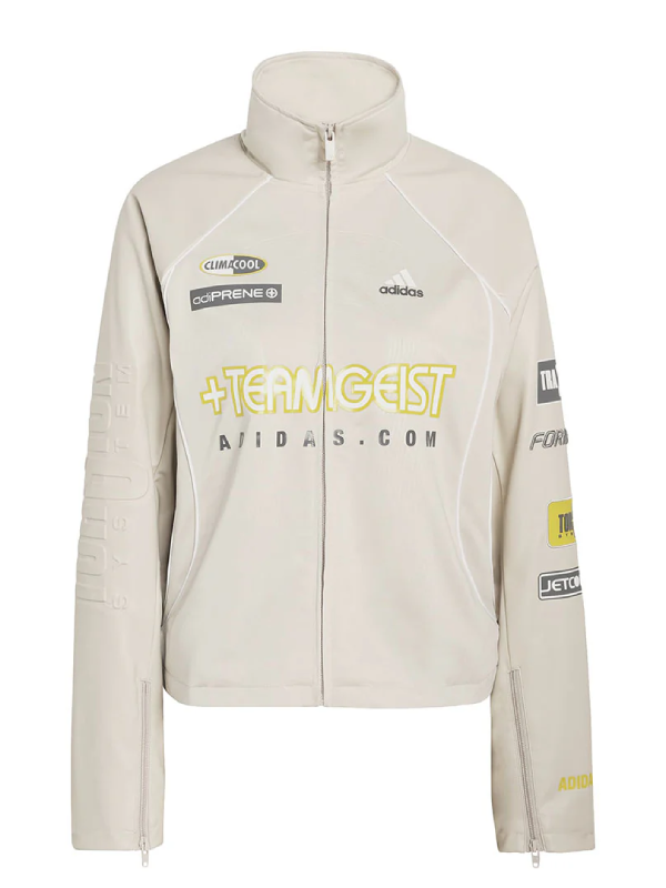 adidas Women s Teamgeist Faux Leather Track Top
