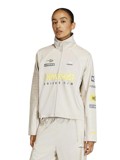 adidas Women s Teamgeist Faux Leather Track Top jacket