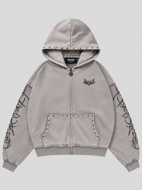 aztec hoodie zip