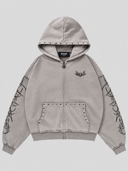 aztec hoodie zip