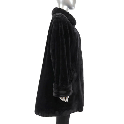 Women's Nordstrom Black Sheared Beaver Fur Coat - Luxury Winter Outerwear | Nordstrom