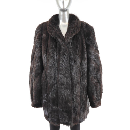 Luxurious Beaver Fur Coat - Women's Outerwear