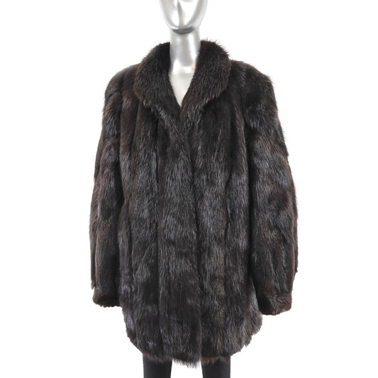 Luxurious Beaver Fur Coat - Women's Outerwear