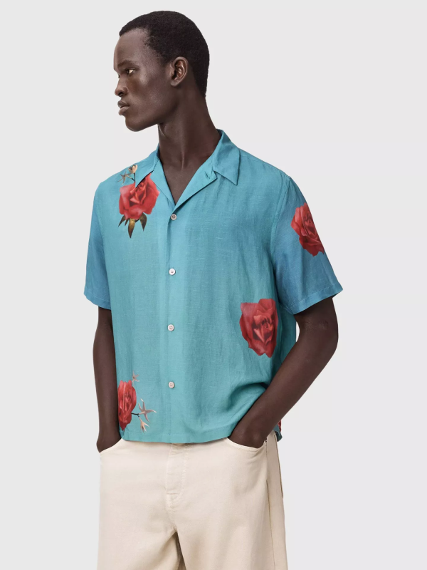 floral boxy shirt men