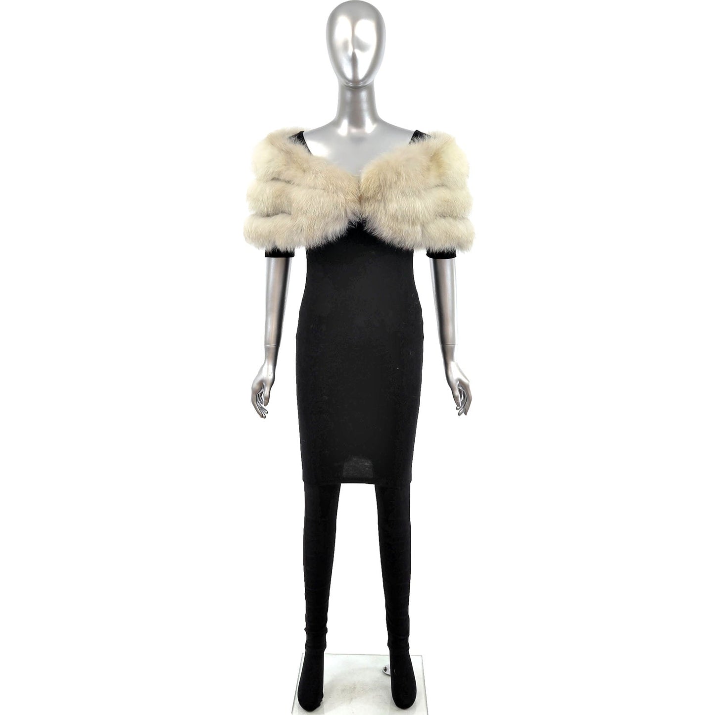 Women's Blue Fox Fur Stole - Luxurious Fur Accessories