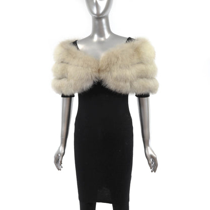 Women's Blue Fox Fur Stole - Luxurious Fur Accessories