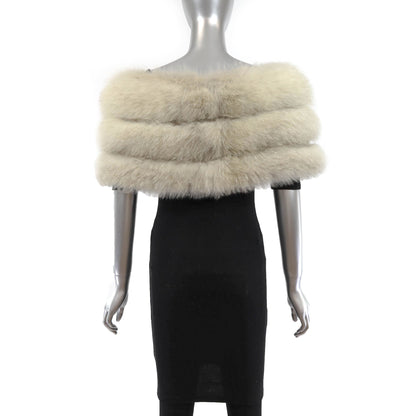 Women's Blue Fox Fur Stole - Luxurious Fur Accessories